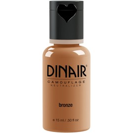 Dinair Airbrush Makeup Foundation | Bronze 0.50 oz | Camouflage Neutralizer - Covers Scars, Acne, Tattoos, Vitiligo, Under Eye circles, Sun Spots