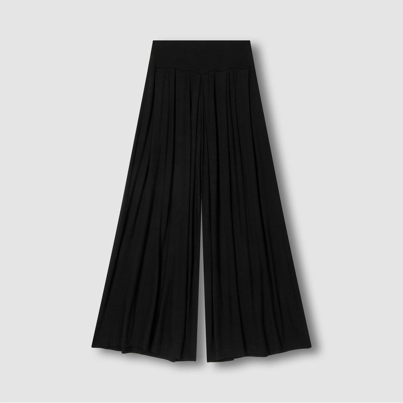 JAJU [JAJU/자주] 여 컴피 와이드 라운지 팬츠_블랙 [JAJU] Women's Comfy