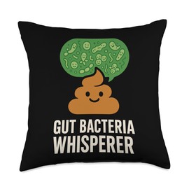 Microbiome Tester Gut Health Stool Sample Science Lab Poop Throw Pillow