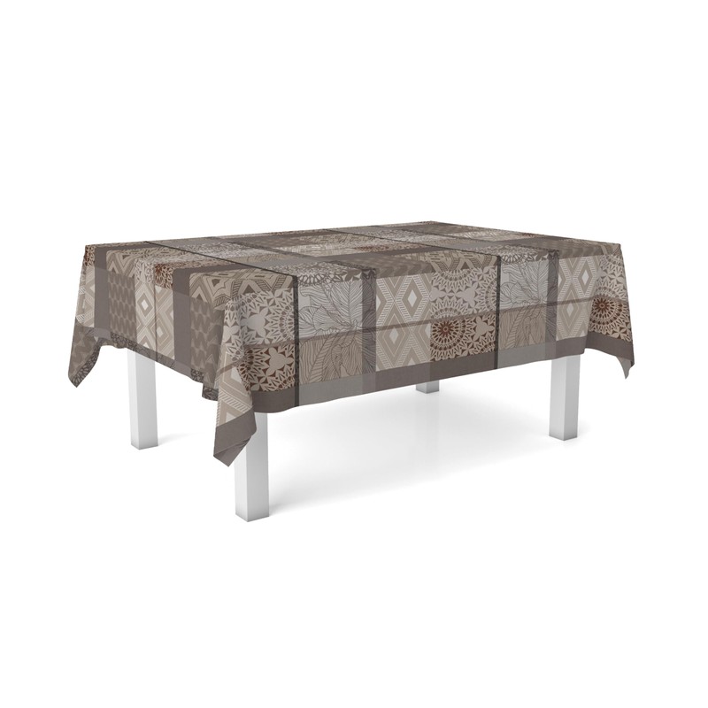 Martina Home Oilcloth Tablecloth Pompe Brown 180x140cm