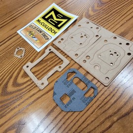 McCulloch NEW MCCULLOCH SUPER PRO 125, SP125 GASKET SET, Made in USA. Free Stickers