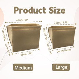 ARWIG Bag Organiser, Felt Bag Organiser Tote Bag Organiser Multi-Pocket Handbag Organizer Bag Organizer Inserts for Bag (Beige, M)