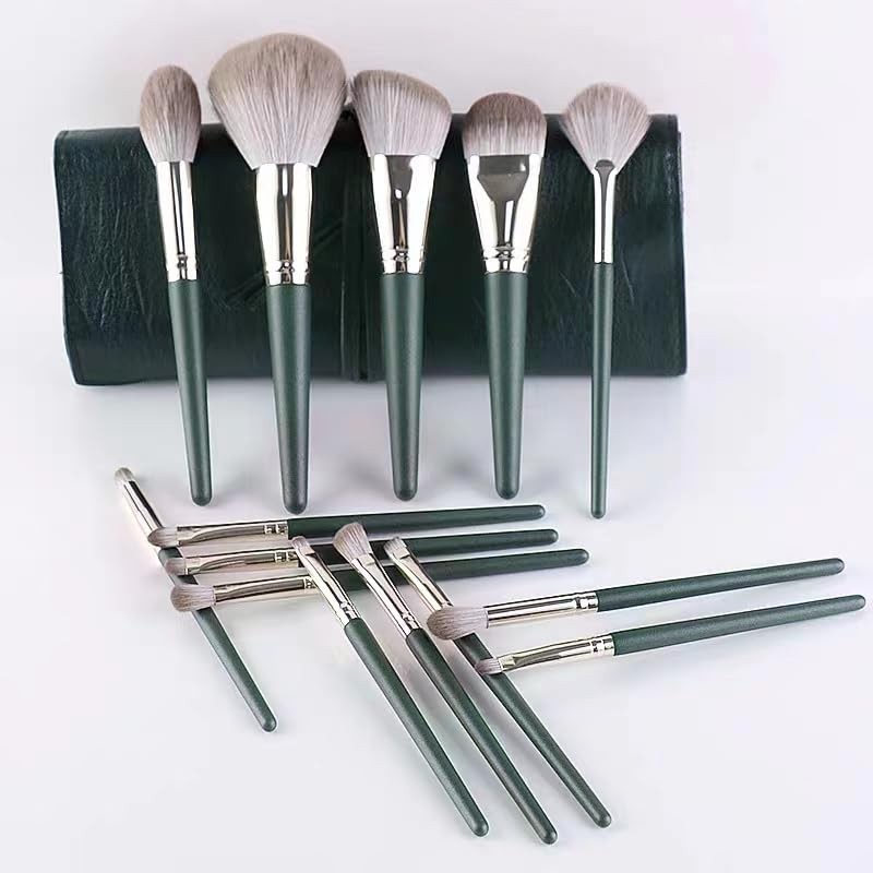 GRTUFOBA Makeup Brushes Set, 14 Pieces, Premium Fiber Bristles, Super