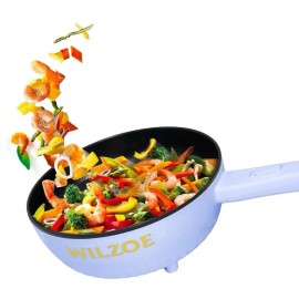Wilzoe Electric Hot Pot 2.8L,1000W Non-Stick Saute Pan,Rapid Noodles Cooker