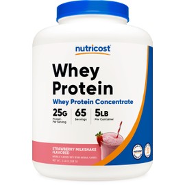 Nutricost Nutricost Whey Protein Concentrate (Strawberry Milkshake) 5LBS - Gluten Free & GMO Free