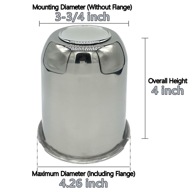 AYZH 4 Pack 3-3/4 Inch Center Caps Push Through for