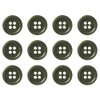 Pack of 12 Olive Green Sew on 15mm Round Buttons