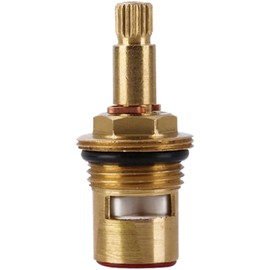 Válvula de cartucho de cerámica para grifo, reemplazo de cartuchos de disco cerámico de latón G1/2" para agua fría y caliente (Tipo F2- H49mm)