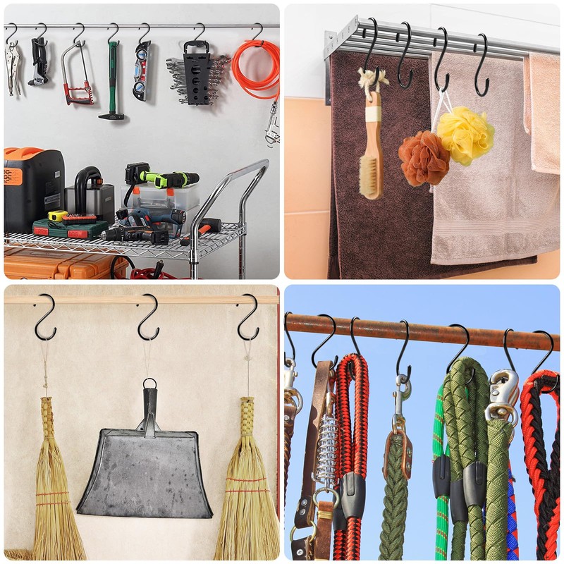 Dapute 6 Pack Heavy Duty S Hooks for Hanging, Non