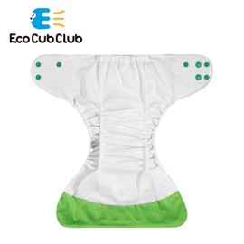 Reusable Washable Cloth Diapers 6pcs for Baby Shower,Leak-Proof Double Gussets Quick-Dry AWJ Lining,12 Soft Fleece Inserts & 2 Wet Bags,Packed in Durable Travel Handbag&Key Chain | G-02-A
