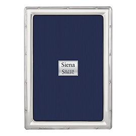 Siena TIZO 5x7 Hammered Silver Deco Picture Frame, Boutique Quality Photo Frame, TIZO Collection (925 Sterling Silver)