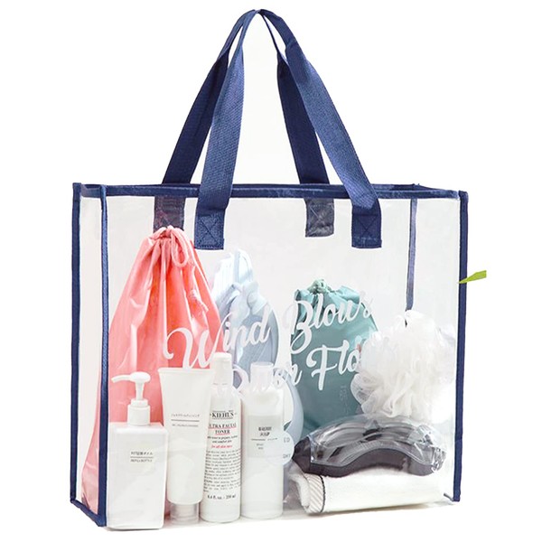 YFFSFDC Pool Bag, Plastic Bag, Tote Bag, Transparent, Large Capacity,