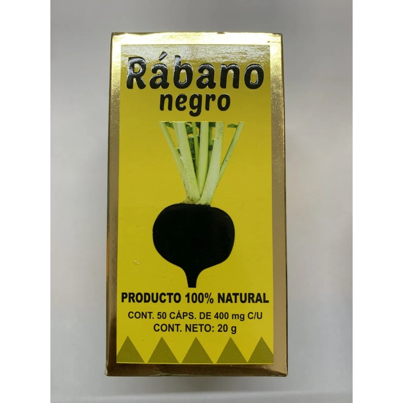 Azteca Rabano Negro 50 Capsulas Raiz Rabano Negro Natural