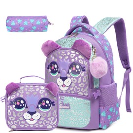 MYHSBYO Kids Backpacks for Girls School Bag with Lunch Box School Backpack for Girls Set Cute Bookbag for Kindergarten