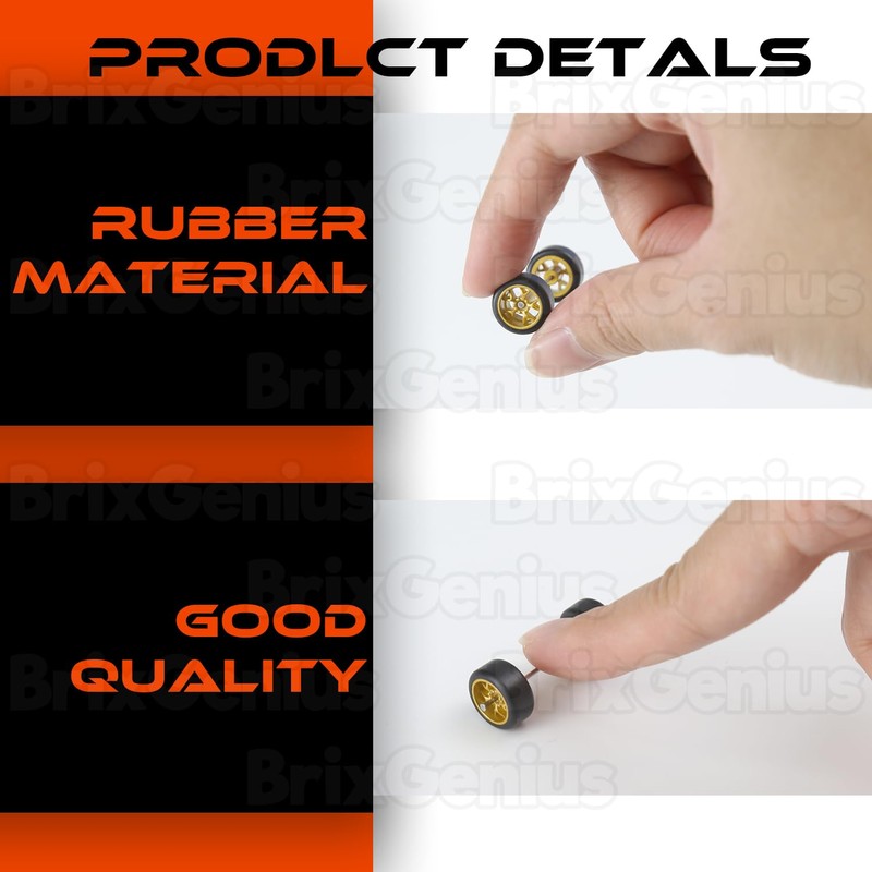 1/64 Wheel Mix/Random Real Riders Wheel Rim Tire Set for