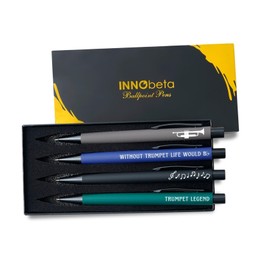 InnoBeta Trumpet Gifts Ballpoint Pen Set of 4, Gifts for Birthday, Christmas