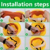 6 Pcs Hard Hat Sweatband- Cotton Washable Hard Hat Self