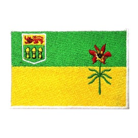 Saskatchewan Flag Patch, Canadian Patch, Canadian Flag Patch, Embroidered Iron on Sew on Patch Badge for Clothes etc. 9X6 cm