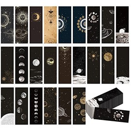 72 Marcadores de Libros de Luna Espaciales Marcador de Libros Celestial para Lectura Marcalibros para Amantes de Libros Marcapágina de Doble Cara para Recuerdos de Fiesta de Luna Niños Estudiantes