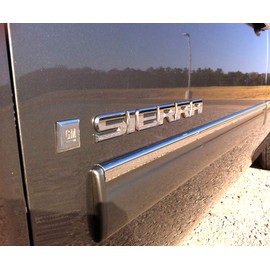 Made in USA! Compatible with 2007-2013 GMC Sierra Regular Cab Rocker Panel Chrome Stainless Steel Body Side Moulding Molding Trim Cover Top 1" 2PC Overlay
