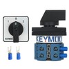 KEYMOO 20A Rotary Changeover Switch,3 Position 2 Phase 8 Terminals,ON-Off-ON