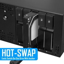 Kingwin Hard Drive Enclosure for Computer PC Case Internal 5 Bay Hot Swap for 3.5” HDD SSD, SATA Backplane Aluminum Trayless Mobile Rack, Support SATA I/II/III & SAS I/II 6 Gbps Performance