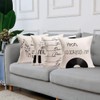 ShareJ Set of 4 Cotton Linen Music Theme Pillow Covers