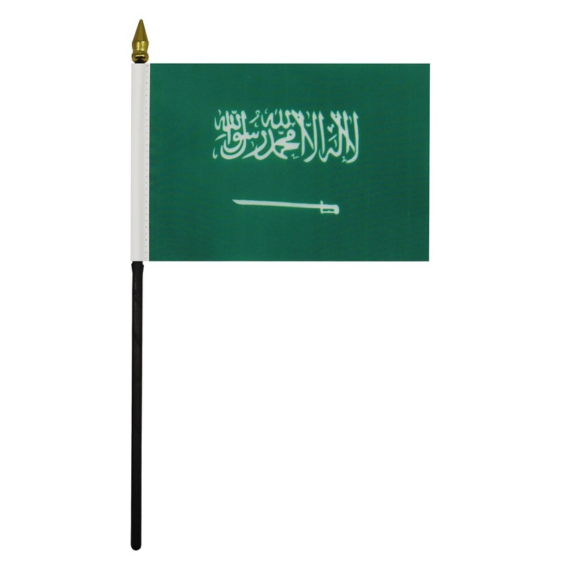 Saudi Arabia Table Flag 4'' x 6'' - Saudi Arabian