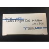 TECH-MED SERVICES LATEX FINGER COTS - LARGE 144/BX