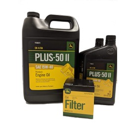 John Deere Original Equipment Oil Change Kit Filter and Oil - (1) M806419 + (6) Quarts 15W-40