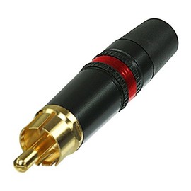 Rean NYS373-2 Phono RCA Connector. Male Jack Plug. Red Marking