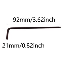 PDETVEO 10PCS 2.5mm Ball End Hex Key, Long Arm L-Shaped Allen Wrench, S2 Steel Construction