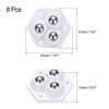 uxcell 8Pcs Self Adhesive Caster Wheels, 360 Degree Rotation Mini