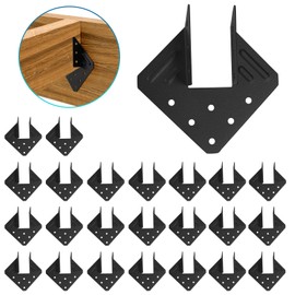 Hurricane Ties for Rafter, 24 Pack 18-Gauge Hurricane Straps,Black Powder Coating Roof Brackets Fit 2X Truss to Rafter Connector,Joist Hangers,Hurricane Clips…