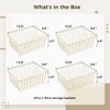 Homaisson 4 PCS Gold Wire Baskets, 10.9'' x 8.6'' x