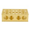 Golden Aluminum Test Tube Rack Holder Stand 8*12.3*18*30mm Hole Diameter