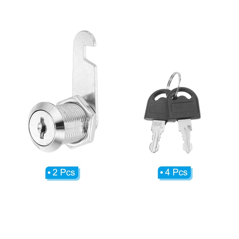 PATIKIL Cabinet Drawer Lock with Key 2 Pcs 1"(25mm) Key