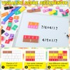 Sayglossy 36 Sets Fraction Tiles Set for Math Classroom Fractions