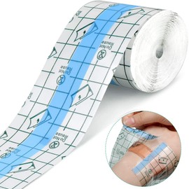 1 Roll Waterproof Film Roll 10 x 39.8 ft (5 cm x 10 m) Bandage Tape Film Dressing Film Protection Film for Scratches Protective Tattoo Ultra Zero Sensation Waterproof Film Roll Dressing Tape