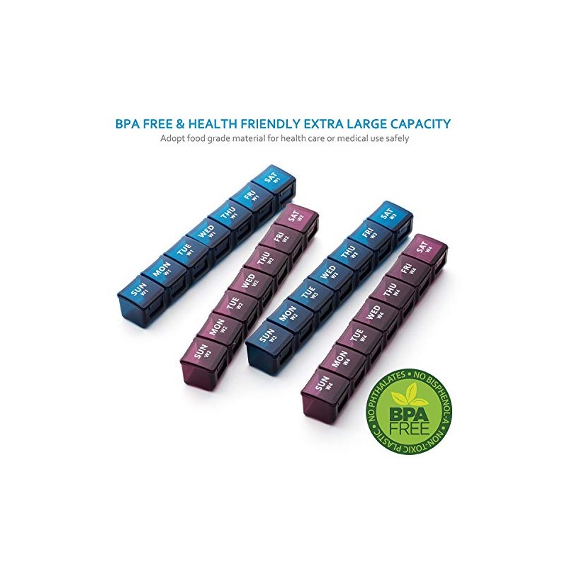 Yaklim Monthly Pill Organizer 28 Day, Large Pill Box 4