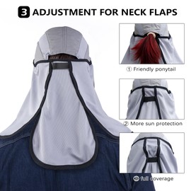 Boundless Voyage Detachable Sun Hat Outdoor 360° UPF 50+ Sun Protection Cap with Face Cover & Neck Flap Camping Hiking Fishing Jungle Hat for Men Women LightGray