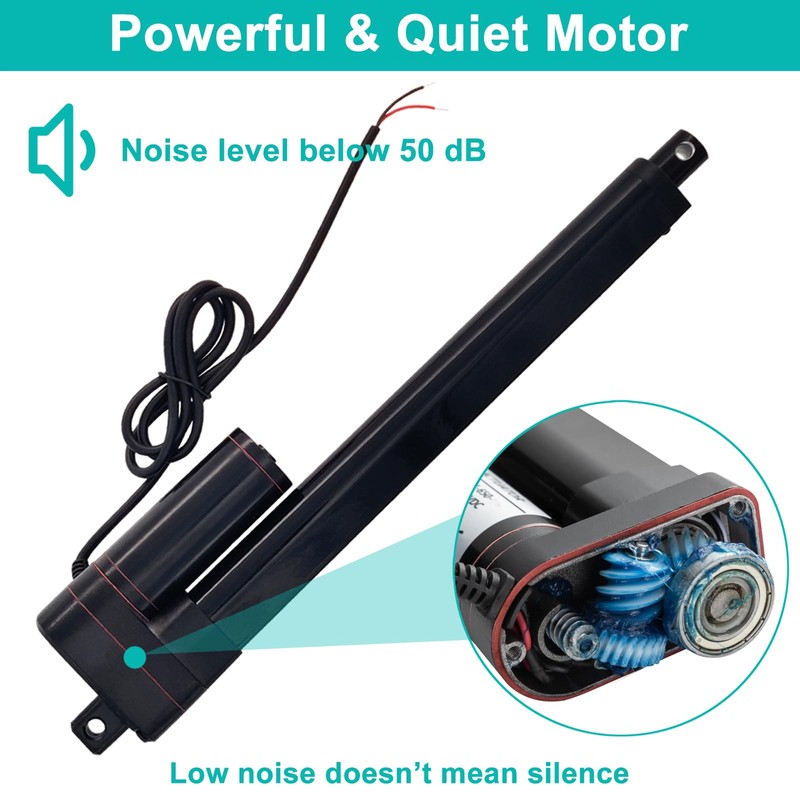 JQDML 24V 12 Inch Stroke Linear Actuator Heavy Duty 660lbs/3000N