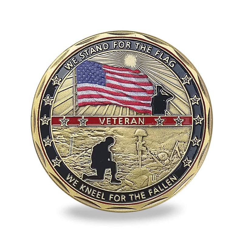 U.S. Veteran Challenge Coin We Stand for The Flag We