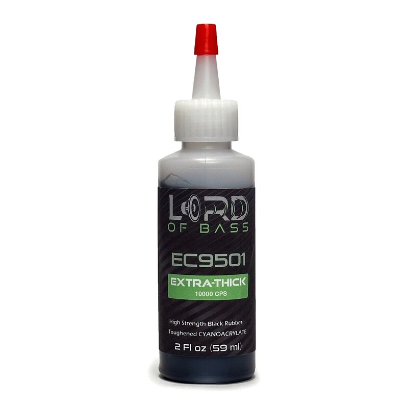 Lord of Bass Black Rubber Toughened CA Super Glue Extra