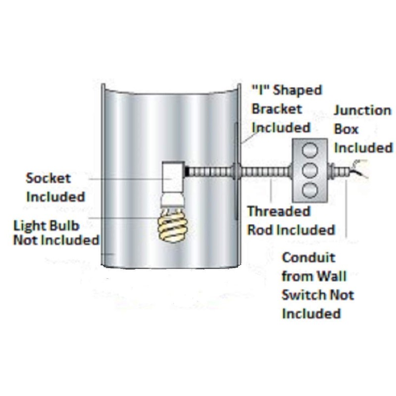 Natural Light Tubular Skylight Light Kit