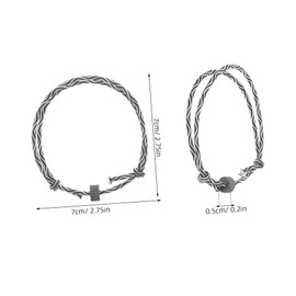 ABOOFAN Tungsten Carbide Glass Breaking Tool 2-Piece Escape Bracelet for Car Window Emergency Self-Rescue Safety Device