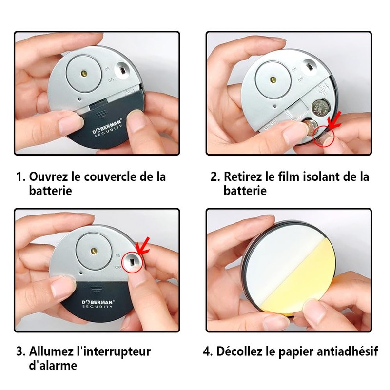 WER Ultra-Thin Window Alarm with Loud 100dB Alarm and Vibration