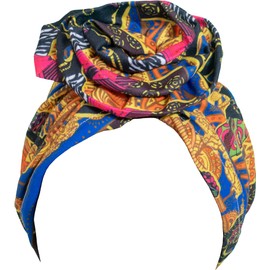 TouchUps Hair Bun Cap Hair Protection Head Wrap Hairbun Cap Wrap African Turban Pattern Headwrap Headscarf