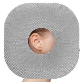 Prasacco Ear Piercing Pillow with Ear Hole, Piercing Pillow for Side Sleepers Cotton O-Shaped Side Sleeping Pillows Earring Guard Pillows for CNH and Ears Inflammation