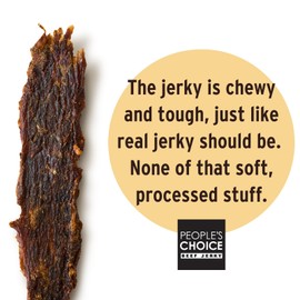People’s Choice Beef Jerky – Carne Seca – Chipotle & Roasted Garlic – 13g Protein – Sugar Free, Zero Carb, Keto Friendly – Dry Texture – Made in USA – 1 Pound (16 oz) Bag